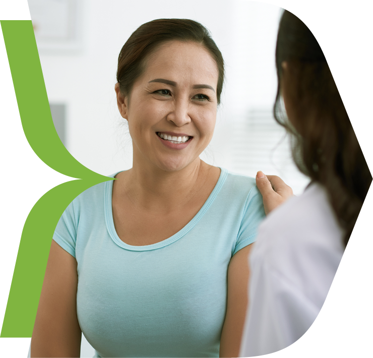 Image depicting a patient smiling